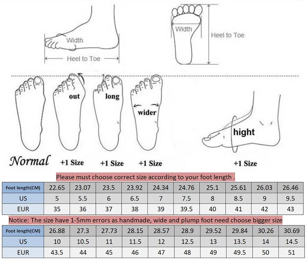 FIA Size Chart