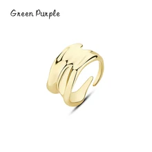 

GREEN PURPLE Exquisite Wedding Engament Ring for Women Luxury Irregular Real 925 Sterling Silver Rings Fine Jewelry Gift Anillo