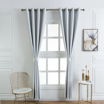 

100% Blackout Curtains For Kitchen Bedroom Window Treatment Solid Water Proof Curtains for Living Room Custom Made
