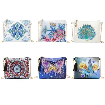 

DIY Special Shaped Diamond Painting Handbag Women Leather Chain Messenger Bags Crossbody Bags Wallet Purse Craft Christmas Gift