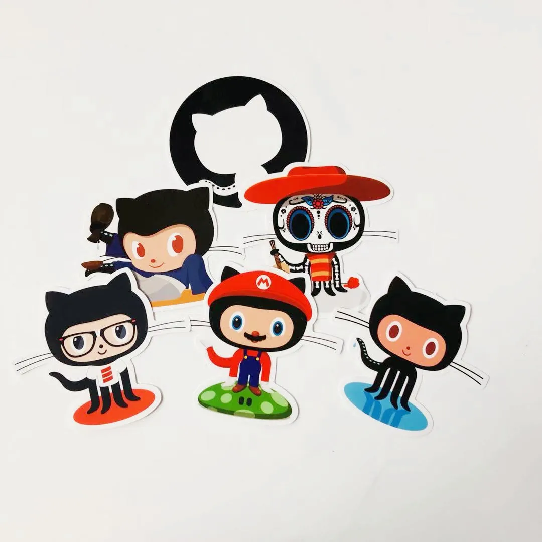 24 Zhang Belief купит~ GitHub клейкая бумага Осьминог Кот скейтборд ноутбук компьютер GitHub клейкая бумага gitshop