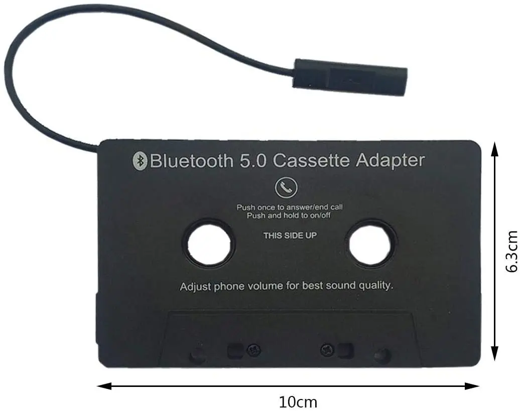 Récepteur de Cassette Audio Bluetooth pour Voiture, Adaptateur de Cassette  Bluetooth pour Voiture avec Audio Stéréo, Lecteur de Cassette Bluetooth