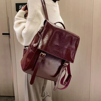 

Backpack Large Fashion Capacity Women Backpack Travel Pu Leather Shoulder Bag Female Bagpack Rucksack Mochilas Mujer Rucksack