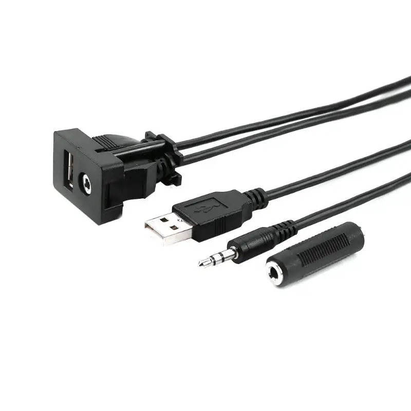 Автомобильный USB Порты и разъёмы Панель Авто Лодка 3,5 мм 1/8 AUX USB кабель-удлинитель адаптер для Toyota Camry Corolla Highlander RAV4 Левин Reiz Corolla