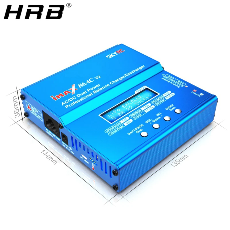 Skyrc iMAX B6AC балансировочное зарядное устройство EU US штекер для LiPo NiMH аккумулятор Dis зарядное устройство B6 AC DC V2 RC запчасти зарядка T XT60 с проводным кабелем