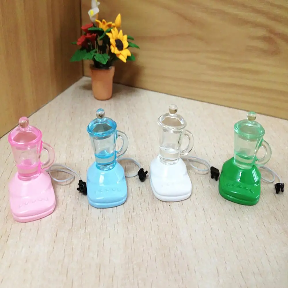 Miniexprimidor eléctrico de resina, maqueta de juguete para casa de muñecas, muebles de cocina, accesorios de decoración en miniatura para Barbies