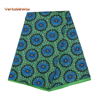 

New African Fabric Wholesale VeritableWax Prints African 2020 Latest Tissu Wax Ankara African Wax Print Fabric 6 Yards FP6008