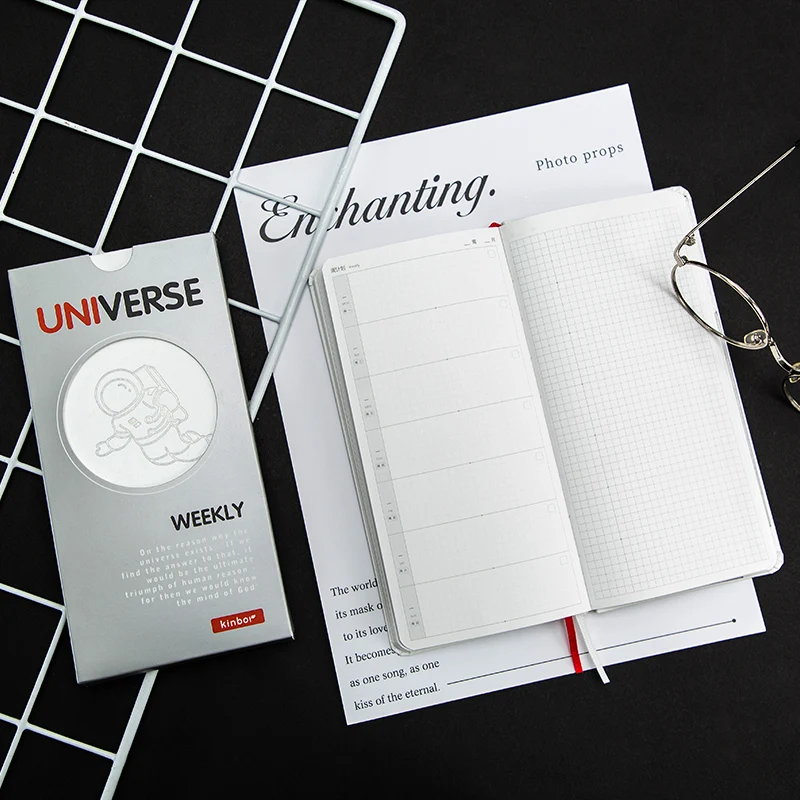 

Cool Outer Space Cool Portable Undated Weekly Planner DIY Week Plan Book 88 Sheets Pocket Sheduler Free Shipping