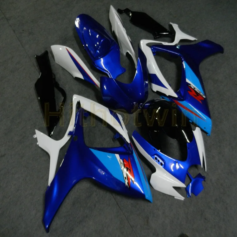 Пользовательский капот мотоцикла для GSX-R600750 2006-2007 K6 ABS пластик обтекатель литья прессформы глянцевый черный - Цвет: T