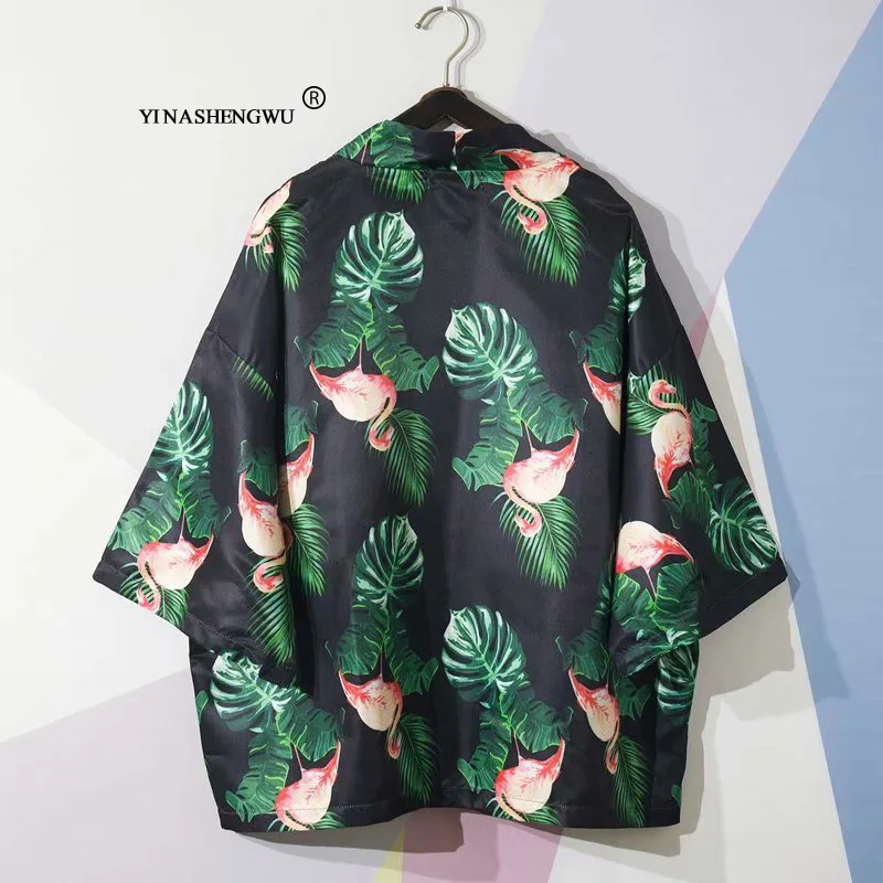 as picture Yukata женский Кимоно Кардиган для мужчин традиционное японское кимоно унисекс Harajuku пляжная свободная тонкая рубашка Азиатский Япония мультфильм косплей - Цвет: as picture