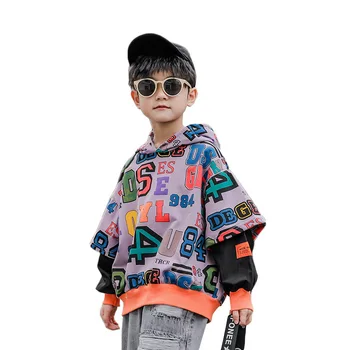 

Children's clothing 2020 spring new children's Korean fashion bottoming shirt boys tops fake two-piece sweater fashion