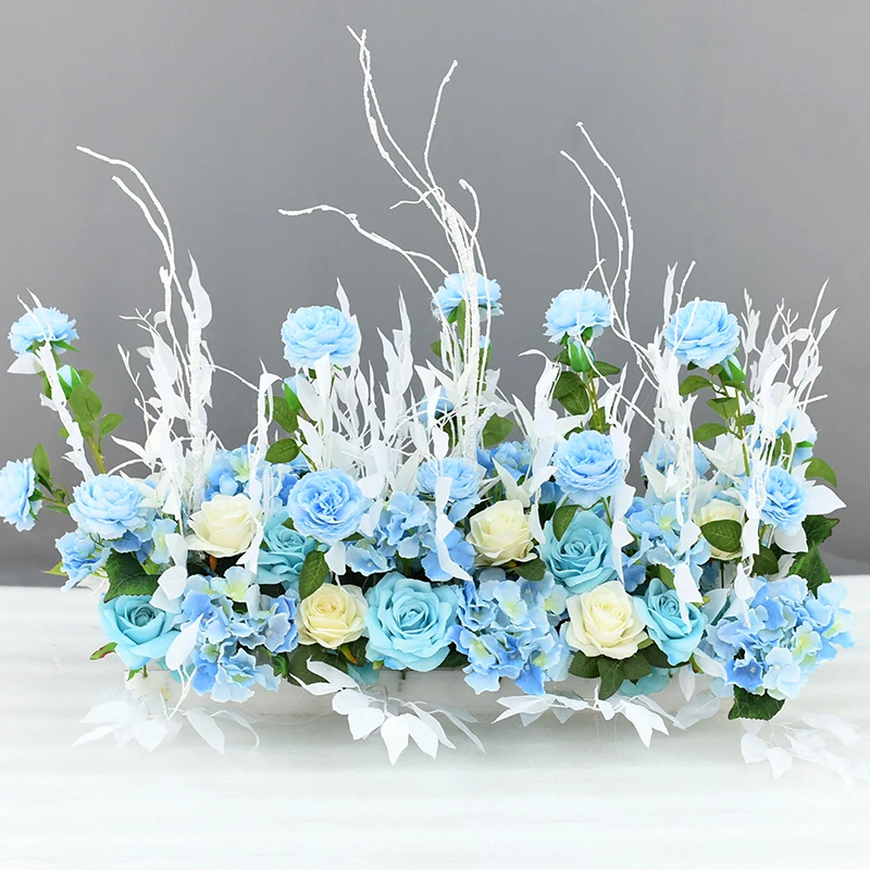 Arreglo de flores artificiales FONDO DE BODA arco Decoration de pared de flores DIY boda camino de dirección boda
