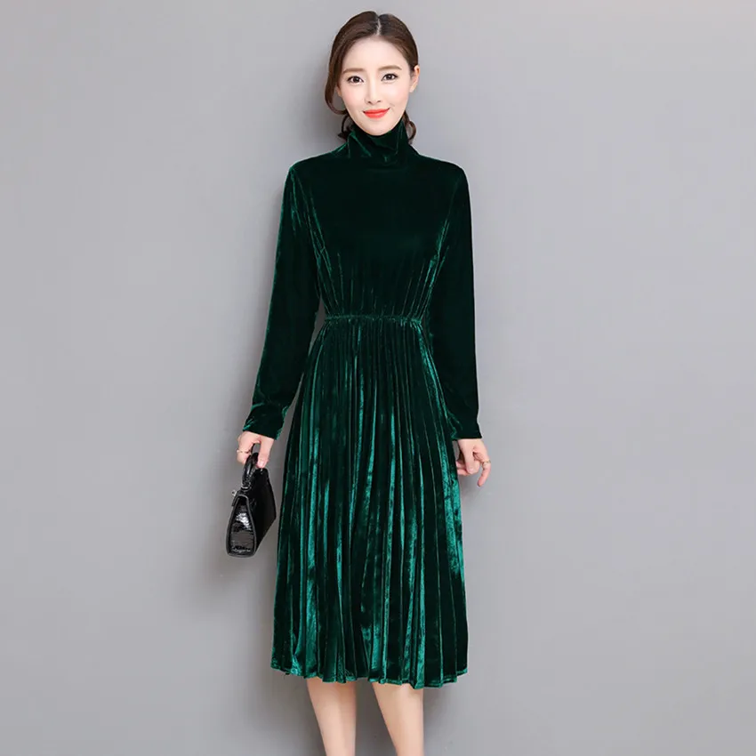 Long Sleeve Velvet Dress on Sale, UP TO ...