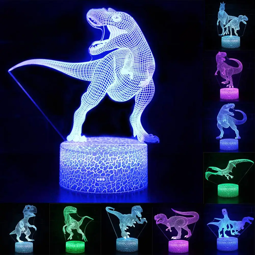 

Dinosaur Toys T-Rex Night Light 7 Colors Changing Night Lights with Remote Controller Touch Button for Kids Birthday Gifts