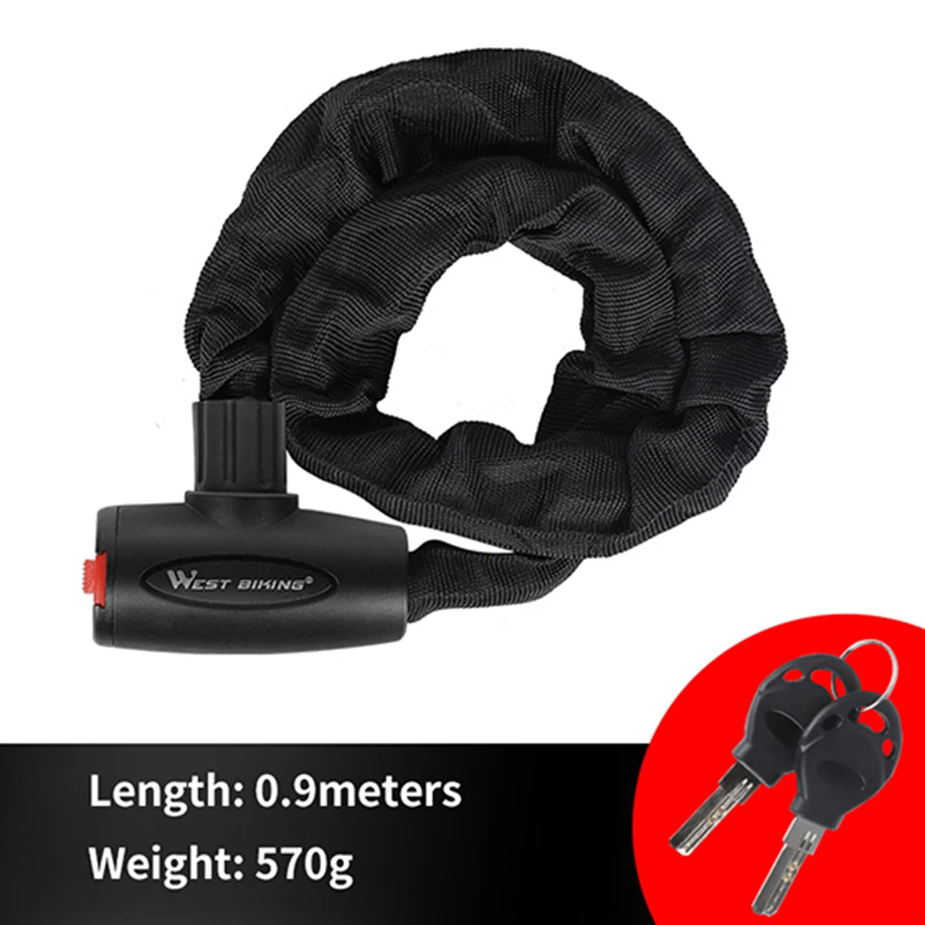 Motorcycle Bike Chain Lock with Nylon Sleeve Security Locks for Fence Gate Cycling Secure Anti-scratch Sleeve Locks Motorcycle Bike Chain Lock with Nylon Sleeve Security Locks for Fence Gate Cycling Secure Anti-scratch Sleeve Locks