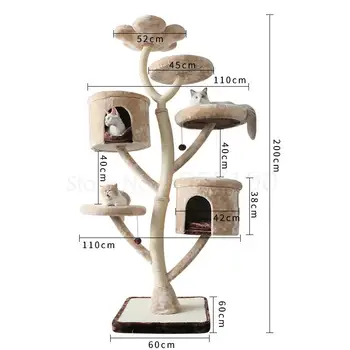 

CATRY Carrey pure iron inner two-layer sisal cat climbing frame cat nest one cat tree jumping platform cat grab board