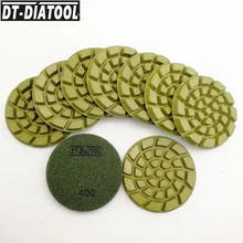 DT-DIATOOL 9 шт./компл. 100 мм/" Алмазная Смола Бонд бетонные полировальные подкладки шлифовальные диски пол обновление ремонтные колодки для бетона