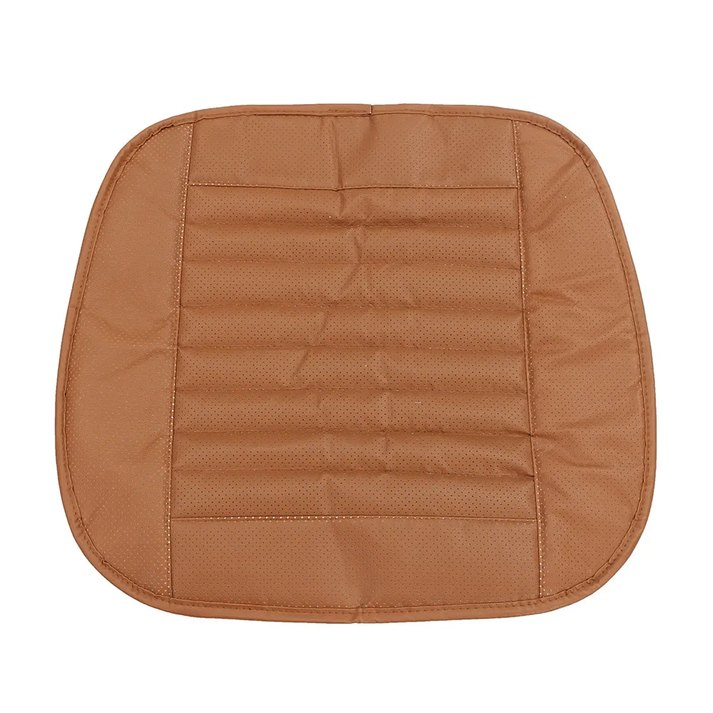 GM чехол для сиденья дышащий PU кожаный коврик для сиденья автомобиля Четырехместный коврик для переднего сиденья авто коврик для стула Стайлинг автомобиля 53x48,5 см - Название цвета: Brown