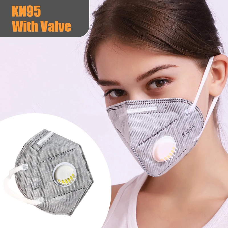 

KN95 Face Mask Mouth Masks For Adult Kids Children Anti Dust Filter PM2.5 N95 Hygiene Respirator With Valve