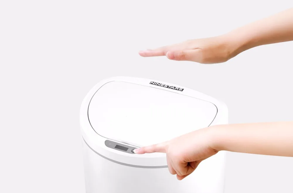 NINESTARS Xiao mi jia Smart Trash Can датчик движения автоматическое уплотнение светодиодный индукционный чехол для мусора 10L mi Home Ashcan Bins