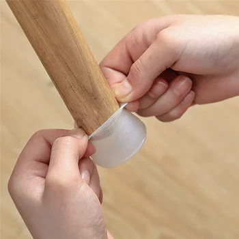 

4pc table and chair legs silicone cap pad furniture table foot cover floor protection pad non-slip silicone table and chair 30D2