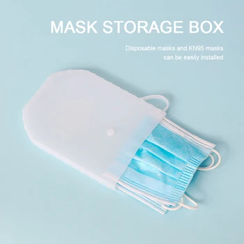 

7 Color/set Mask Storage Box Face Mask Storage Bag Pollution Prevention Portable Face Masks Silicone Mask Organizer Dustproof