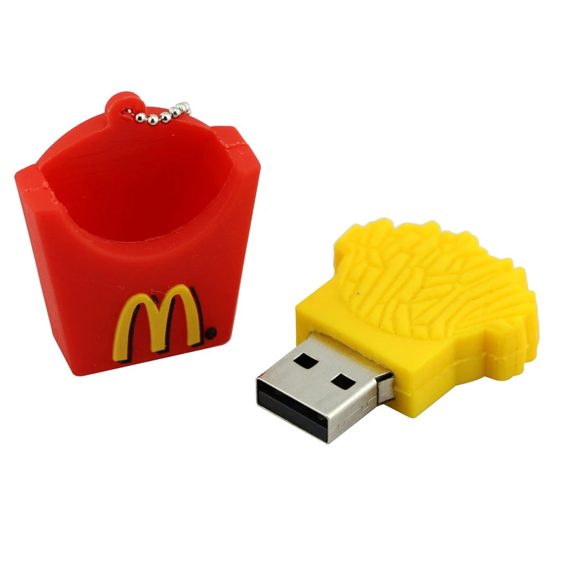 USB флеш-накопитель Mcdonald chips French frie Pendrive, 4 ГБ, 8 ГБ, 16 ГБ, 32 ГБ, 64 ГБ, 128, 256 ГБ, USB2.0, usb флеш-накопитель, карта памяти