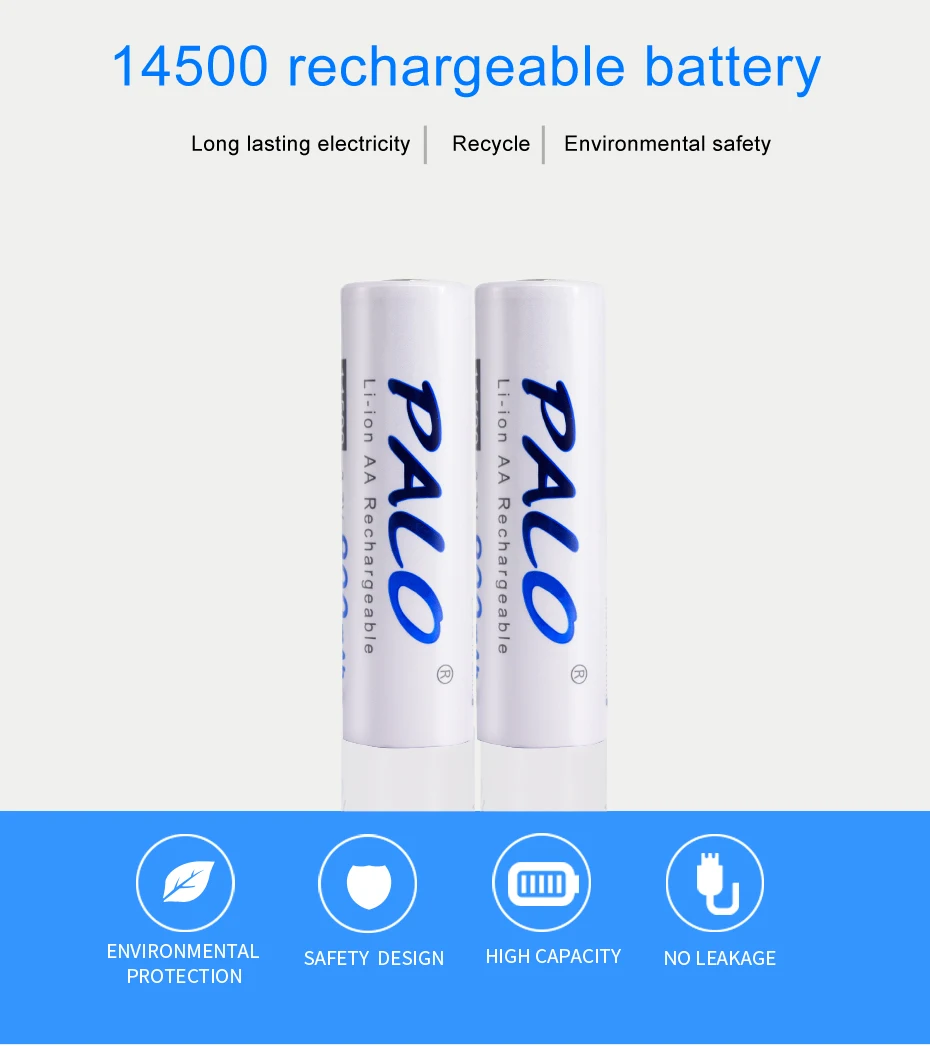 Palo 3,7 V 14500 литий-ионная аккумуляторная батарея+ 4 слота lcd USB умумное быстрое зарядное устройство для 3,7 V литиевая батарея 18650 16340 18500 22650