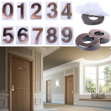 ABS пластик бронза самоклеющиеся 0-9 двери номера индивидуальные дом Адрес знак