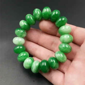 

Natural Jade Jadeite Bracelet Sun Green Abacus Bead Bracelet Jade Bracelet