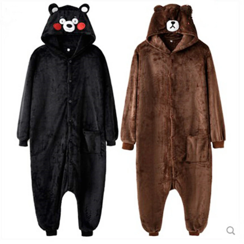 HKSNG Flannel Plus Size XXL Bear Onesies Kigurumi Kumamon Animal Pajamas  Best Gift Cosplay Costumes Jumpsuit Zipper|onesie cheap|pajamas  costumesbrown bear onesie - AliExpress