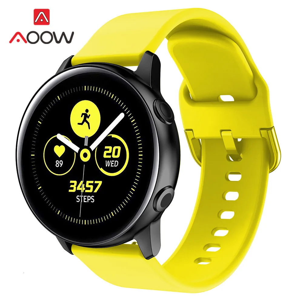 20 мм силиконовый ремешок для часов для samsung Galaxy Watch Active 42 мм Garmin Huami Amazfit bip huawei сменный Браслет