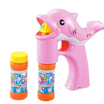 

elctric Dolphin Bubble Gun 2 Bottles Of Water Music Light Blow Bubbles Children Toys Parent-Child Interaction