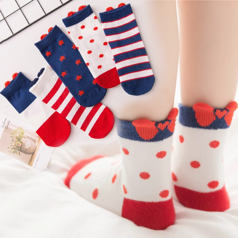 5 пар носков для мальчиков новые стильные носки милые носки для девочек детские носки для маленьких мальчиков дышащие детские носки для девочек
