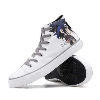 

Men's and women's cloth shoes casual shoes Naruto high-top canvas shoes men's trend wild casual board shoes graffiti hand-painte