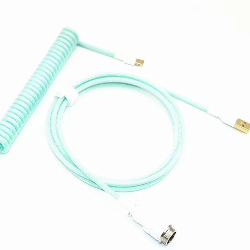 White & Gold Spiral Coiled Aviator Cable – Mechcables