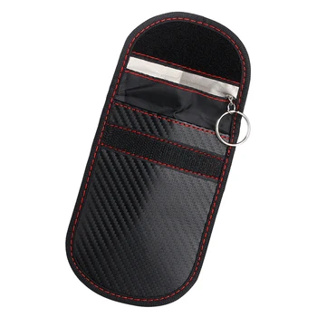 

Car Signal Blocking Bag Key Signal Blocker RFID Case 14*10cm Signal Blocking Shield Case Protector Pouch For Car Keys Holder