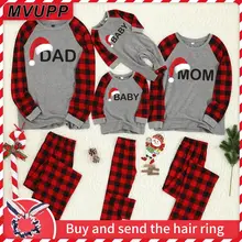 MVUPP/Рождественские одинаковые пижамы костюм в клетку для папы, мамы, ребенка, девочки, мальчика, Детский комплект, одежда для сна для взрослых год