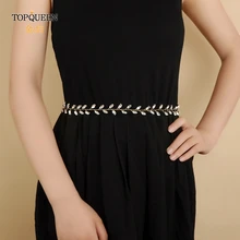 TOPQUEEN SH48 свадебный пояс золотой пояс женский для свадьбы черный блестящий свадебный пояс Русалка свадебное платье с поясом бриллиантовый пояс