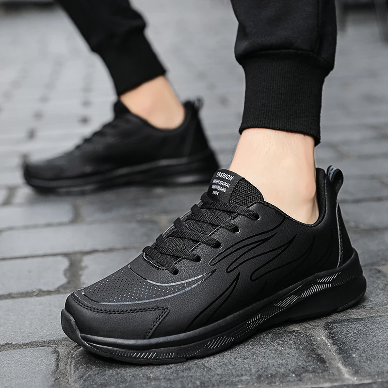 Model Shoes Mens Shoe Fashion 2021 Black Men Shoes Leather