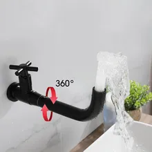 

Bathroom Wall Mount Ceramic Valve Basin Faucets Outdoor Garden Mop Pool Spout Single Handle Cold Water Tap 360 Degree Rotable