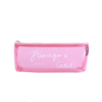 

1 Pc Transparent Pencil Cases For Girls Cute Pvc Cactus Pen Bag School Supplies Stationery Pouch Kawaii Pencil Box