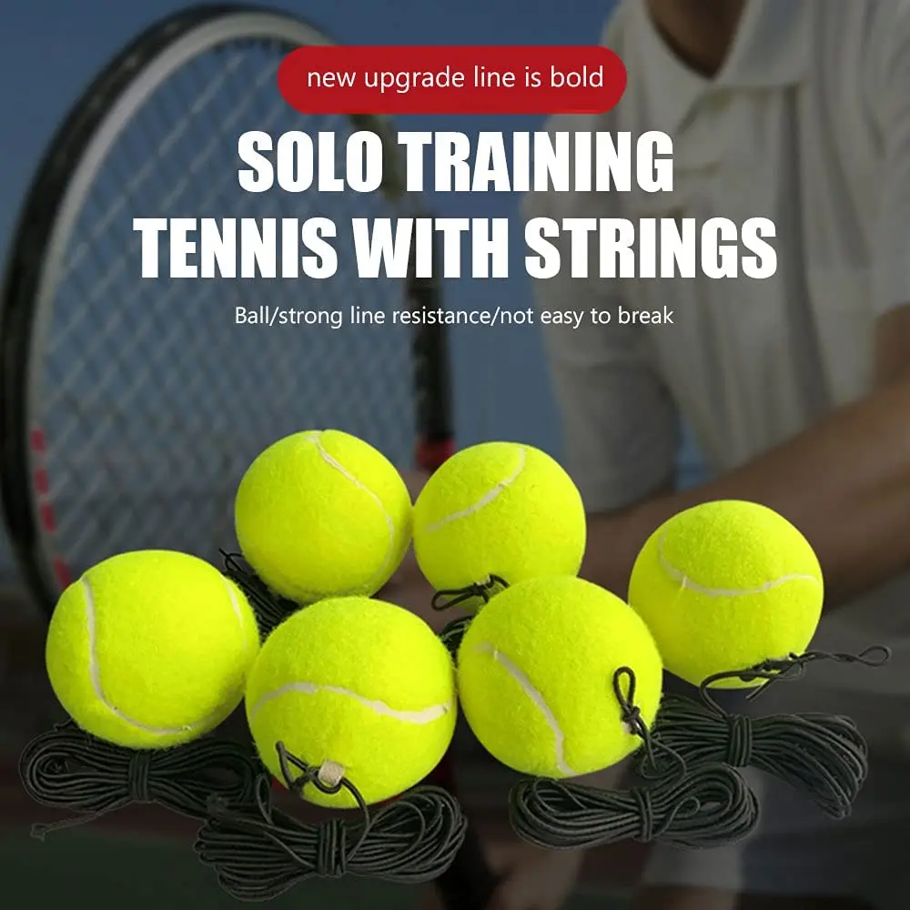 Tennis Training Balls with String, Tennis Trainer Balls, Self Practice Tool, Equipment for Exercise, 2 PCs