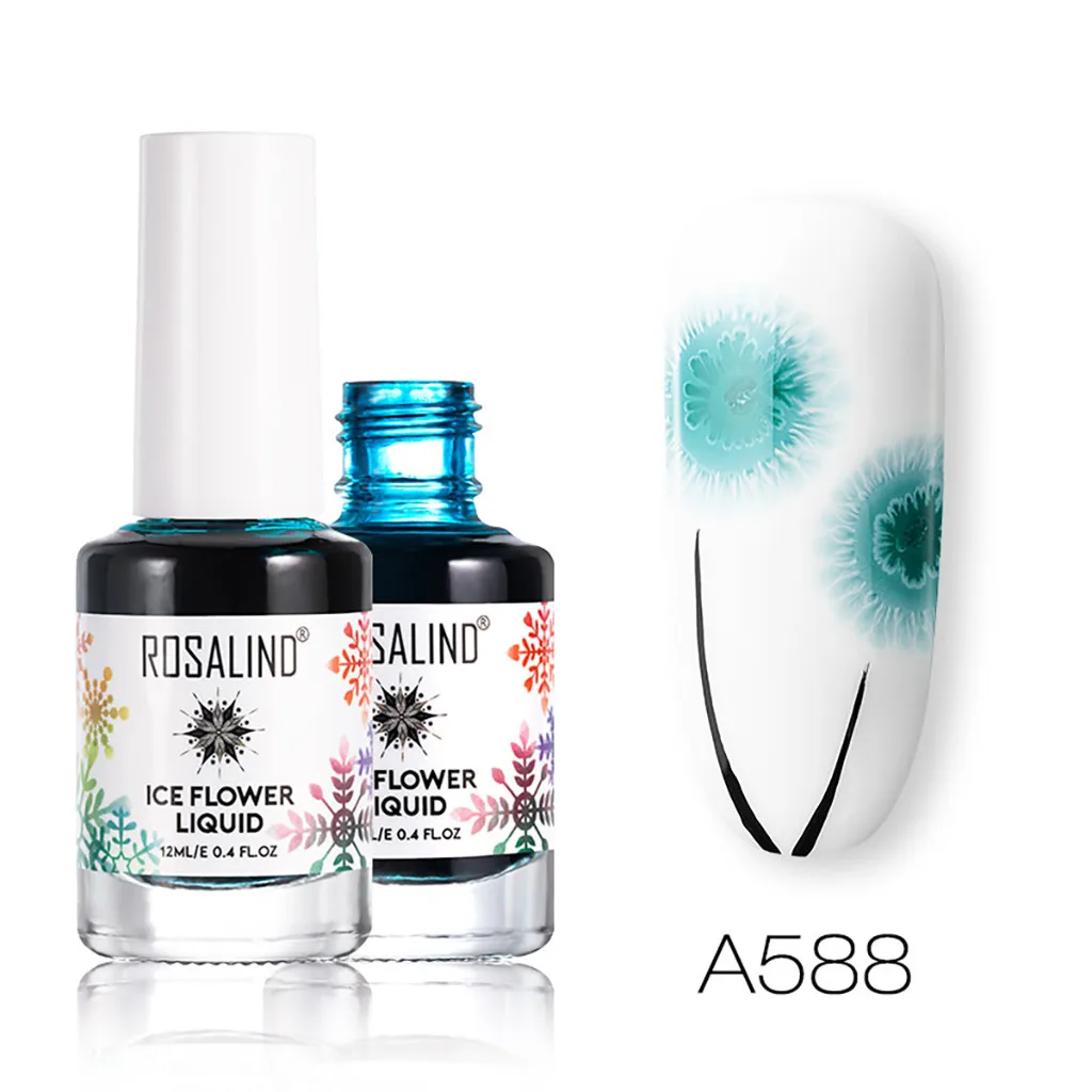 12ml 11Color Ice Flower Liquid System Snow Flakes White Base Manicure Decoration DIY Nail Art Gel Nail Polish Accessories