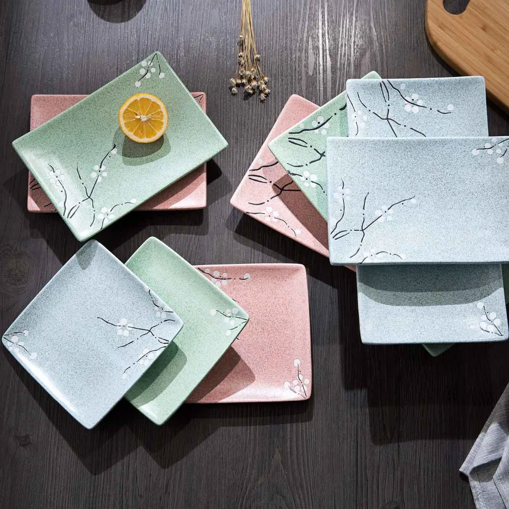 

Dinner Plates Kitchen Ceramic Plate Dishes Dessert Food Dessert Plate Snack Cake Tray Tableware Dinner Set Home Restaurant