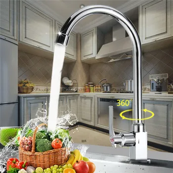 

High Quality 360 Degree Rotation Zinc Alloy Water Tap With Ceramic Disc Cartridge Valve Faucet for Basin Kitchen Bathroom