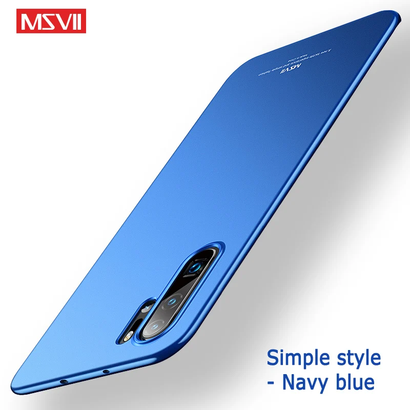 Note 10 чехол Msvii матовый чехол для samsung Galaxy Note 10 Plus S10 S9 S8 Plus чехол S10 E S PC чехол для samsung Note 9 8 чехлы - Цвет: Simple blue
