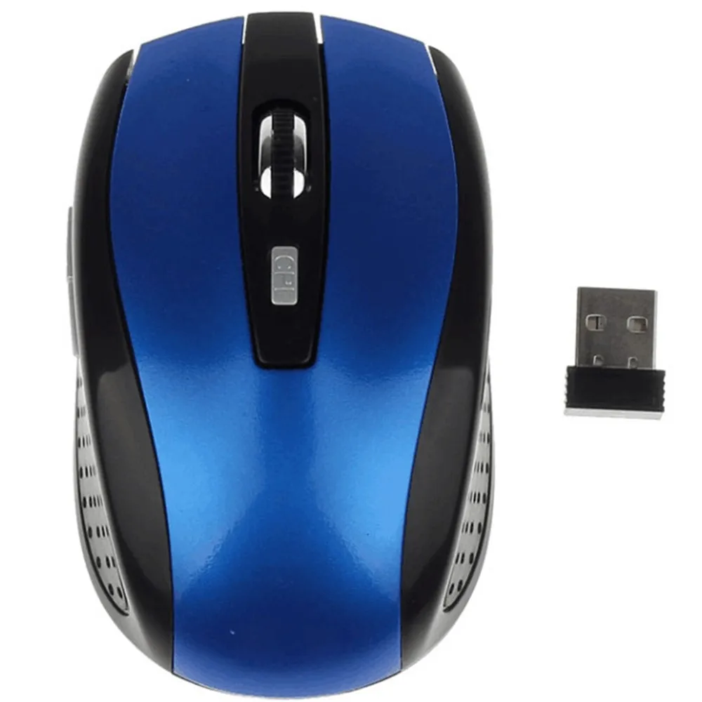 USB Беспроводная игровая мышь, оптическая игровая мышь, портативная 2,4 ГГц мышь с USB приемником, компьютерная беспроводная мышь для ноутбука