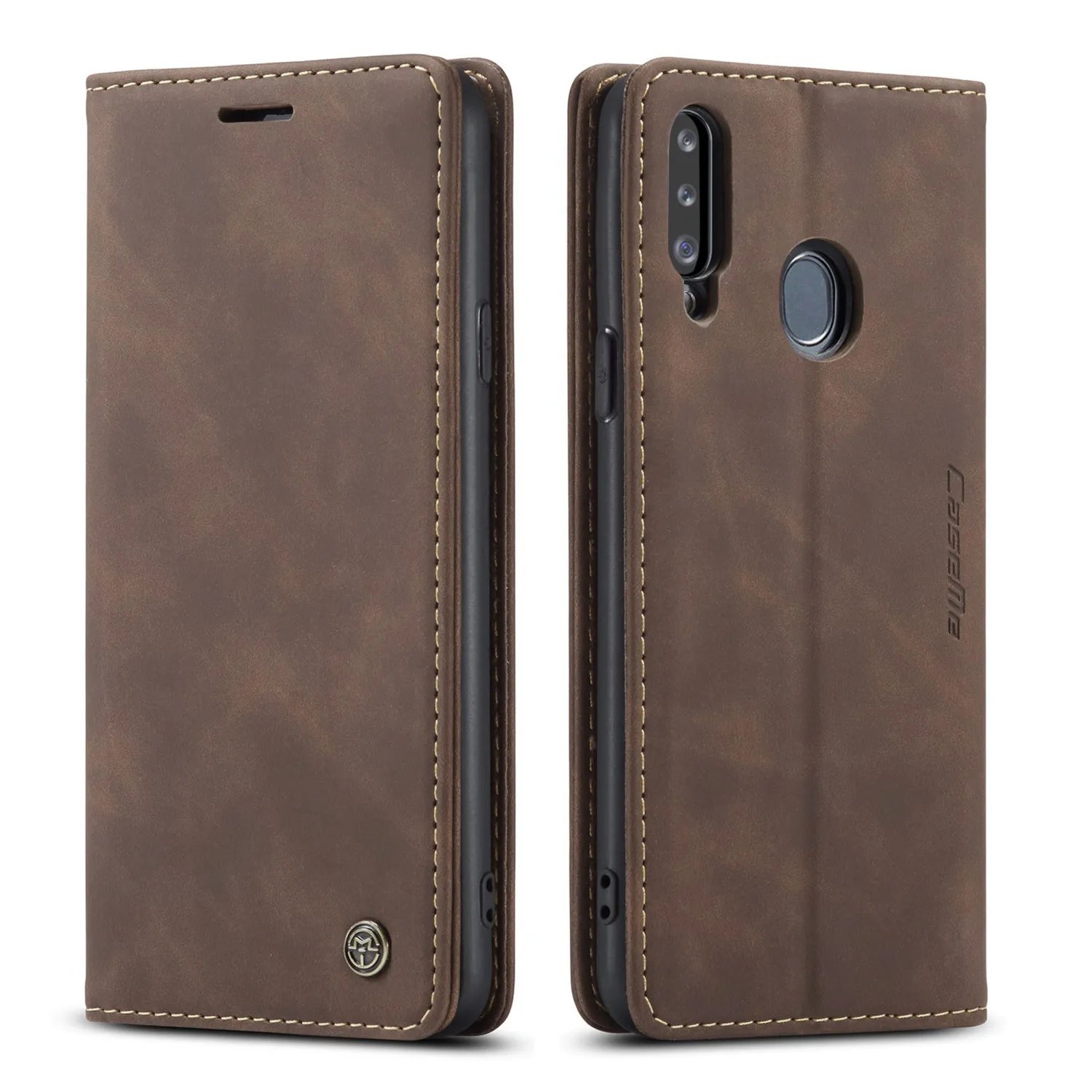 Кожаный чехол для samsung Galaxy A10, A20, A40, A50, A70S, чехол, Ретро кошелек, роскошный магнитный держатель для карт, кошелек, чехол для Galaxy A10S - Цвет: COFFEE