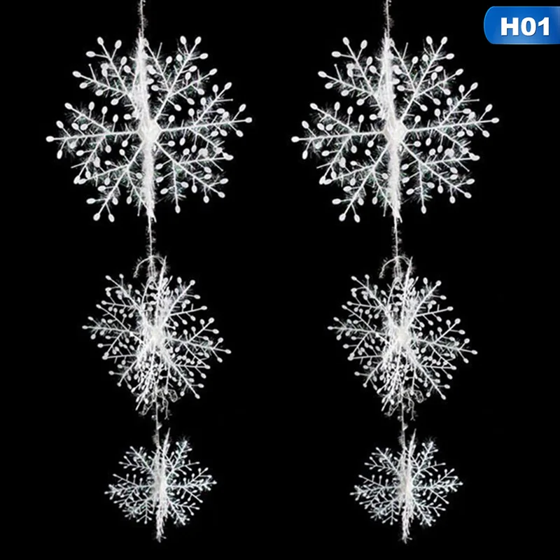 6Pc Snowflake Frozen Party Snowflake Christmas Decorations For Home Winter Decorations Wedding Party Decoration - Цвет: H01